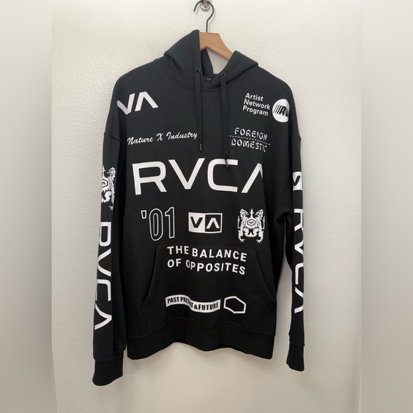 RVCA All Brand Sport Workout Hoodie Medium - Picture 4 of 9